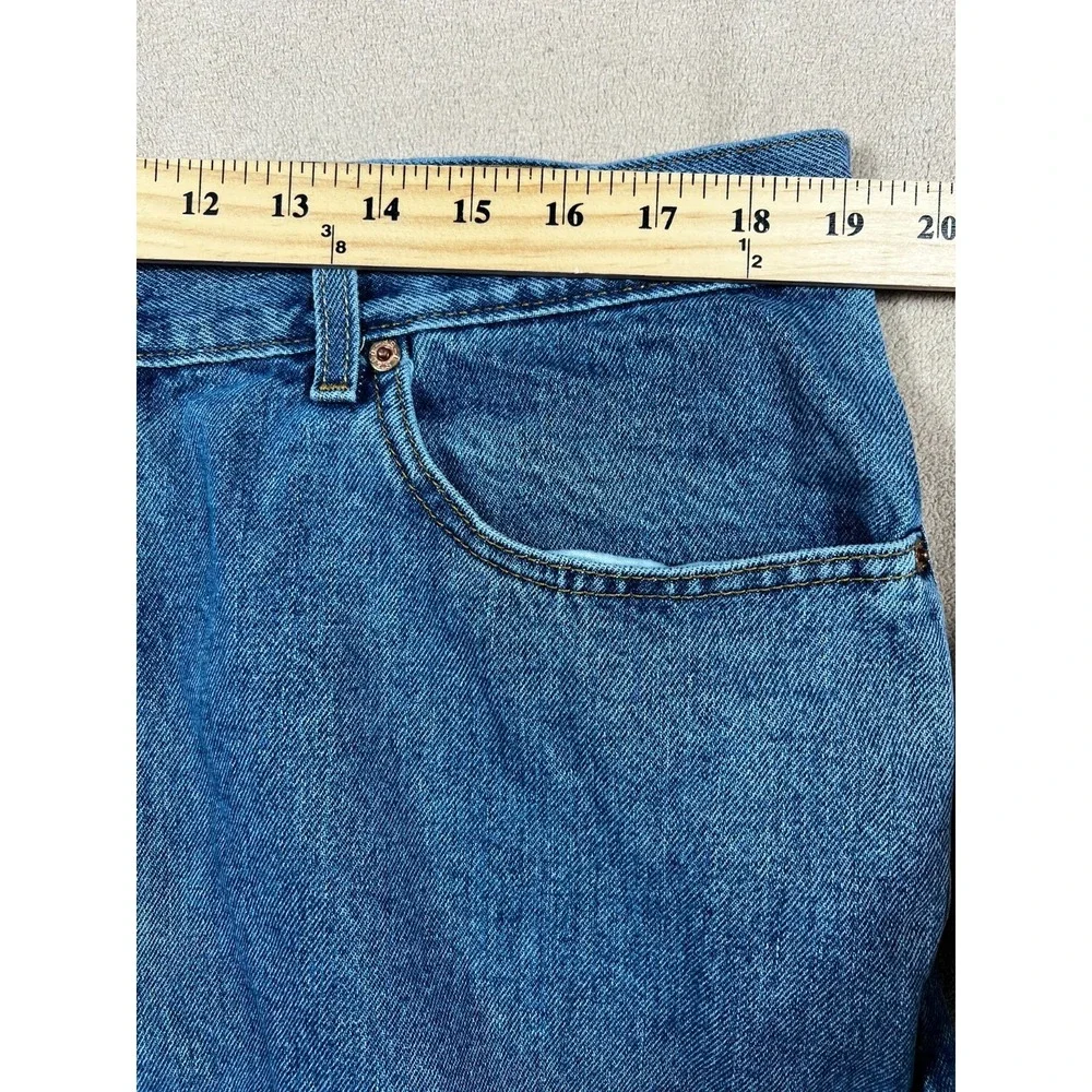 Levis 505‎ Regular Straight Mens Size 38X35 Zip Fly Denim Jeans Blue